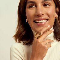 Anillo Amanecer Color Oro  T. M-225510 Anillo Amanecer Color Oro  T. M-225510 1